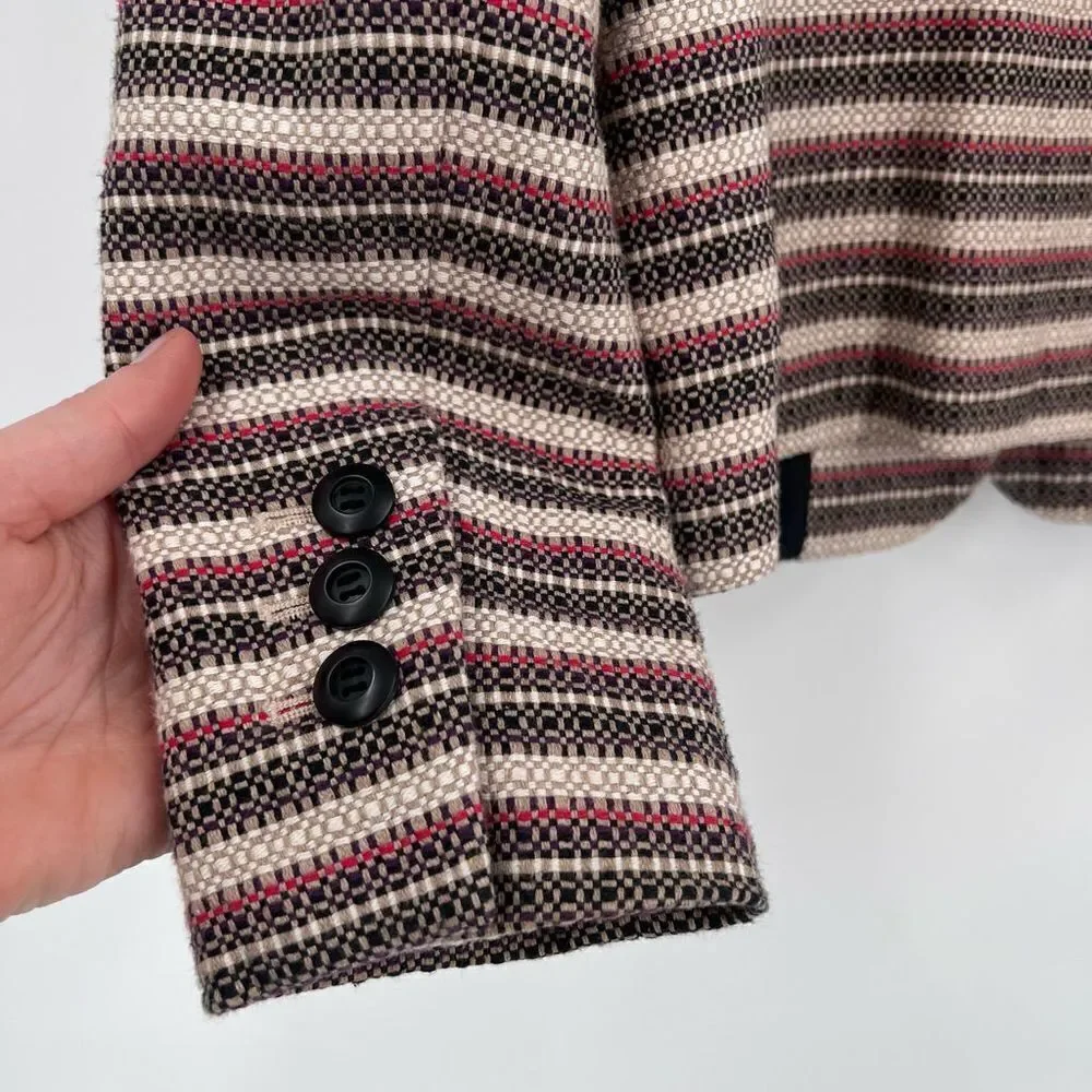 Loft Basketweave pattern Blazer size 0 XS Career office professional  100% cotto